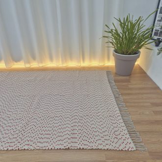 large carpet red and white