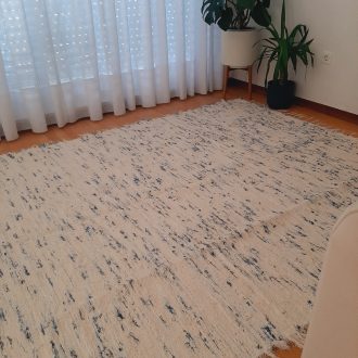 extra large cream and blue rug