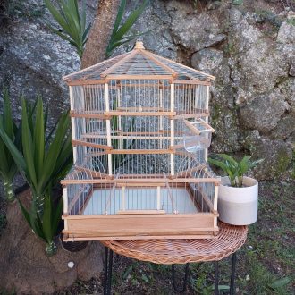 Wooden Bird Cage Octagonal
