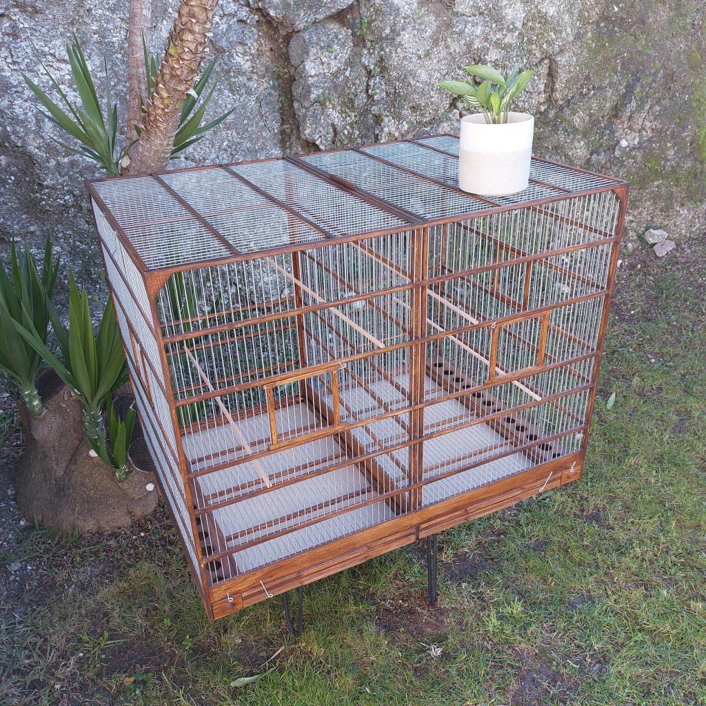 Extra Large Rectangular Bird Cage Brown PadaWorks