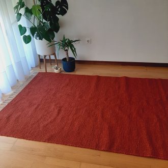 Large terracotta rug