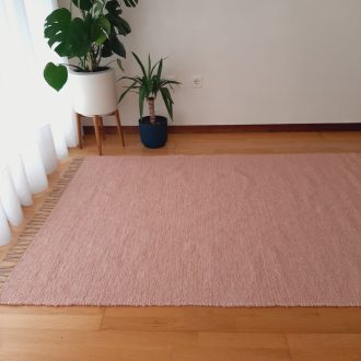 Large pastel pink rug