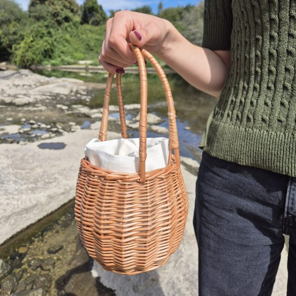 Wicker Bucket Bag