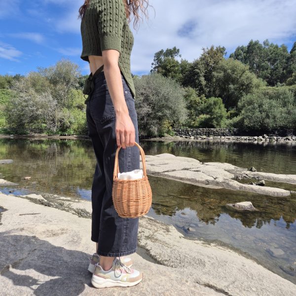 Wicker Bucket Bag