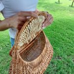 Large Wicker Basket Bag With Two Lids