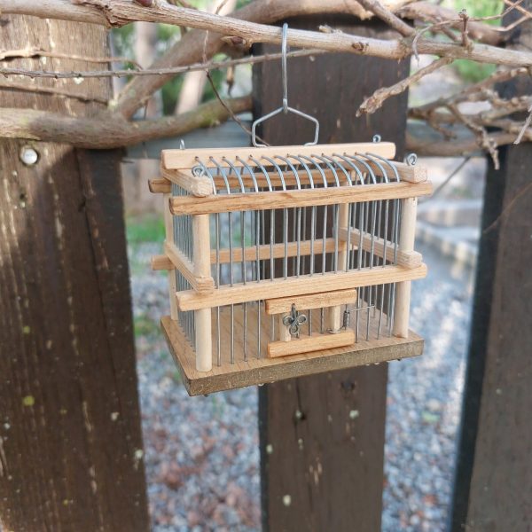 Mini Wooden Bird Cage PadaWorks