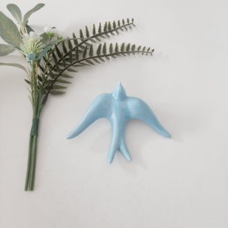 azul esmaltado andorinha médio