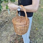 Round Wicker Basket Bag 23 cm