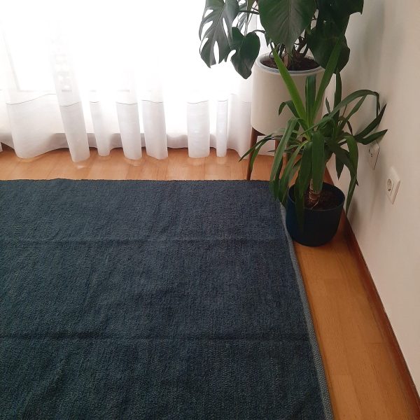 tapete azul petróleo extra grande