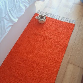 runner rug orange 200cm