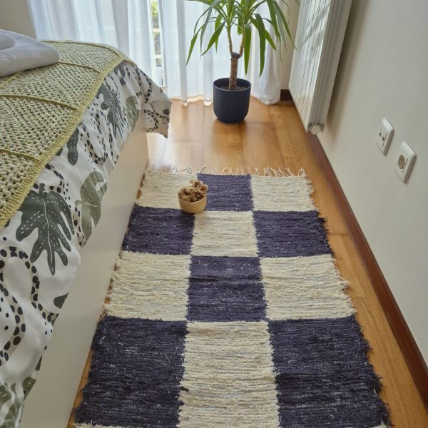 Medium Rug Checkered Cream and Anthracite