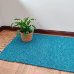 medium teal blue rug