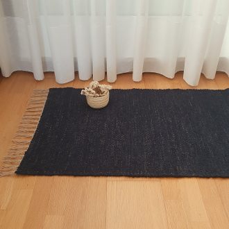 medium dark blue rug