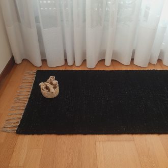 medium black rug