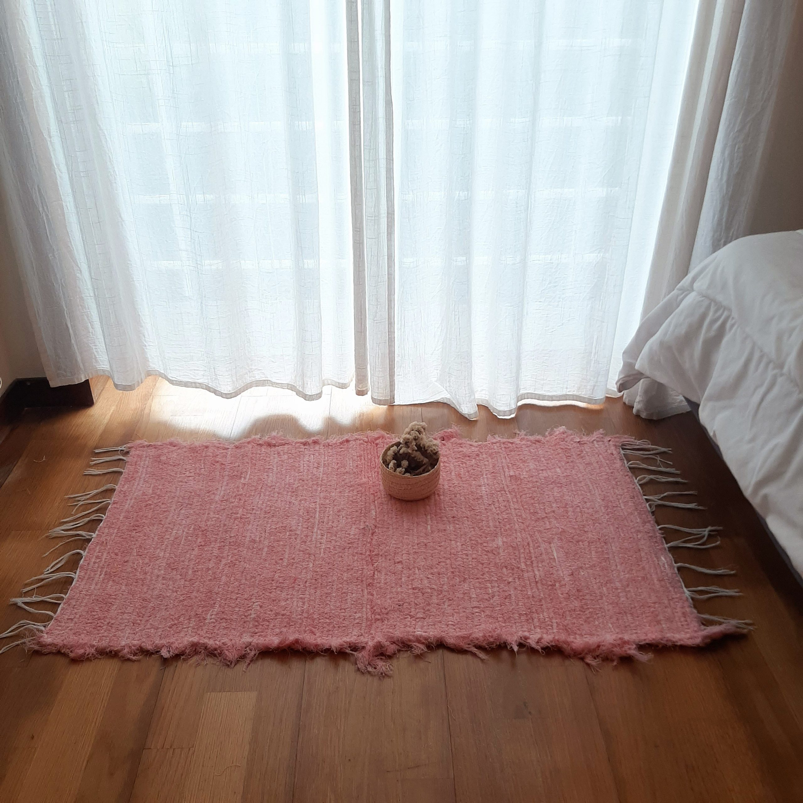 Small Light Pink Rug - 50x100cm - Soft Rug - PadaWorks