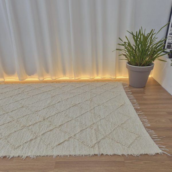 large rug with diamond design