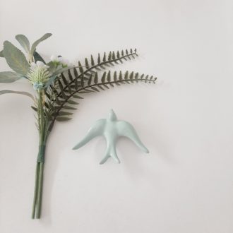 andorinha verde sálvia vidrada pequena