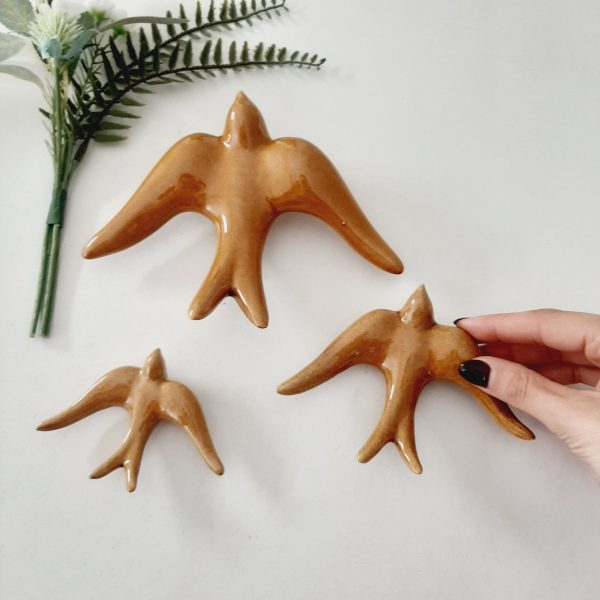 glazed mustard yellow swallows