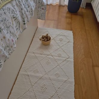 tapete corredor bege com nós