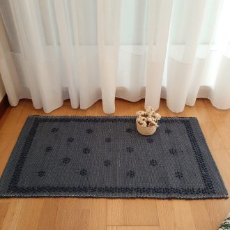 small navy blue rug handmade