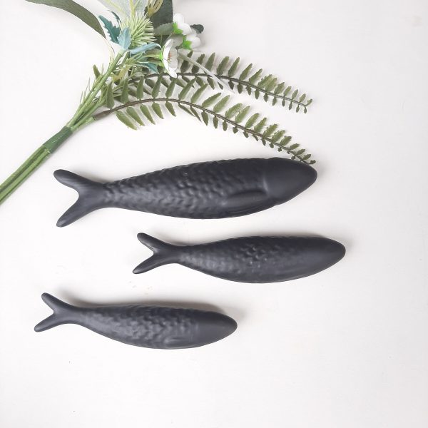 glazed matte black sardines