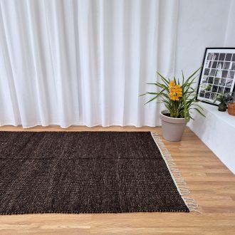 rustic cocoa brown rug