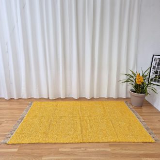 large mustard yellow carpet