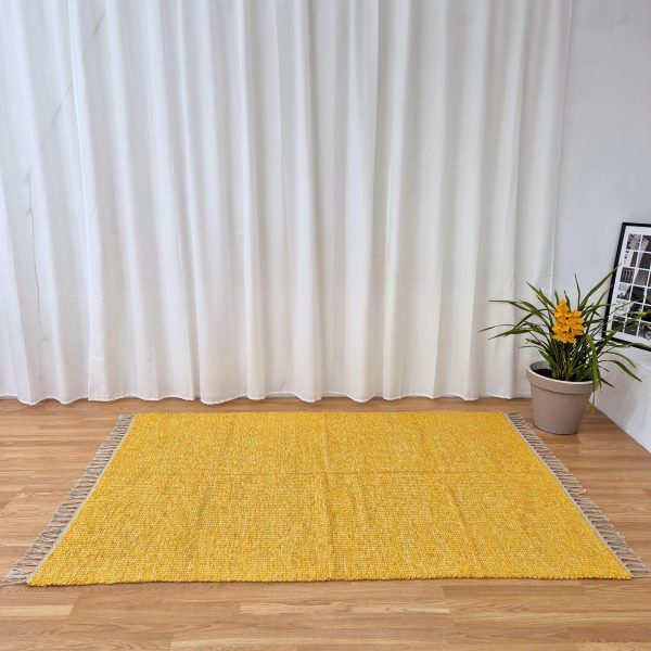 large mustard yellow carpet