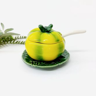 pumpkin ceramic sugar bowl