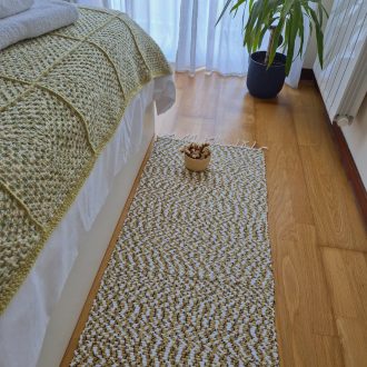 passadeira branca e verde