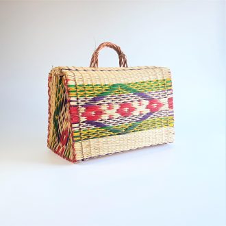 Extra Large Colorful Reed Basket made in portugal