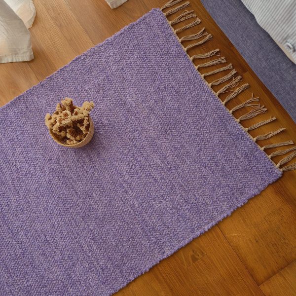 medium cotton rug light purple