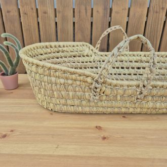 newborn baby basket made of straw