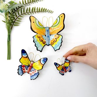 ceramic glazed butterflies