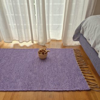 tapete de algodão roxo claro 2x3 tapete