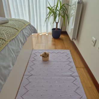 medium light purple rug geometric pattern