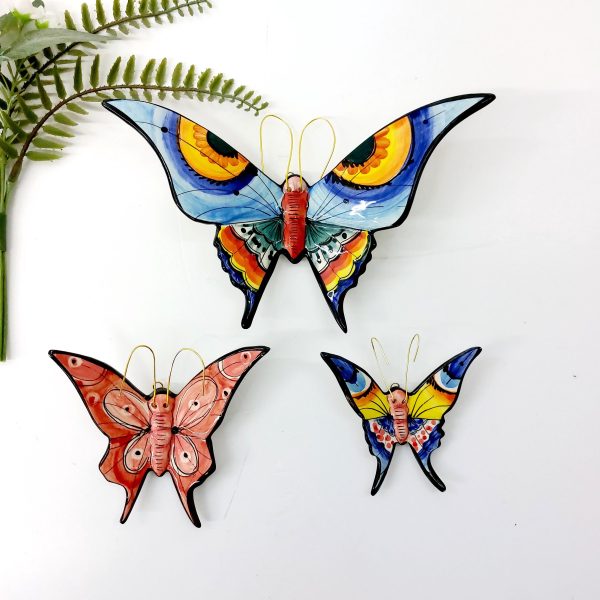 ceramic butterflies painted by hand