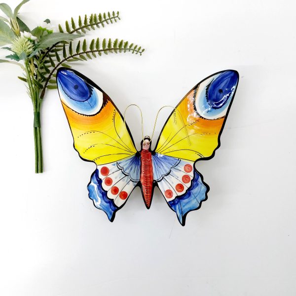 blue butterfly wall hanging
