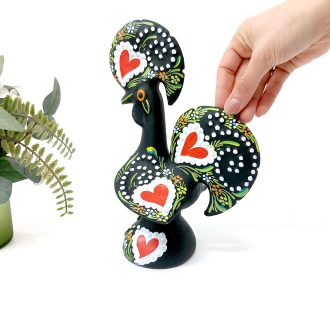 handpainted rooster portuguese heart