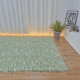 extra large green cotton rug