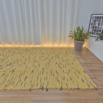 extra large yellow and green rug