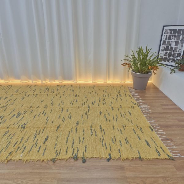 extra large yellow and green rug