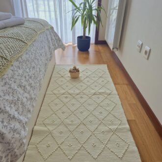 Pale Yellow Cotton Rug Medium Size