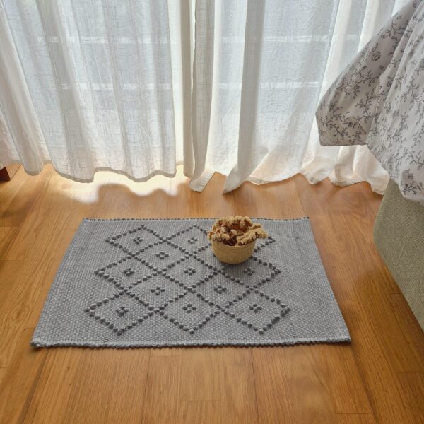 mini cotton rug grey