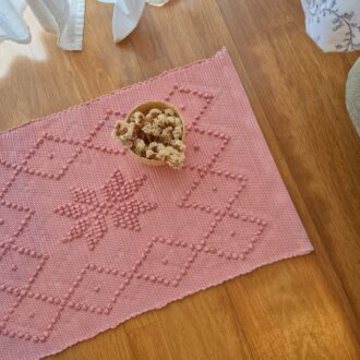 mini pink cotton rug