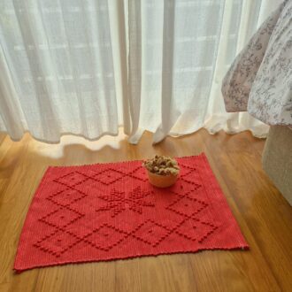 tapete de algodão cor de coral 1x2 pés