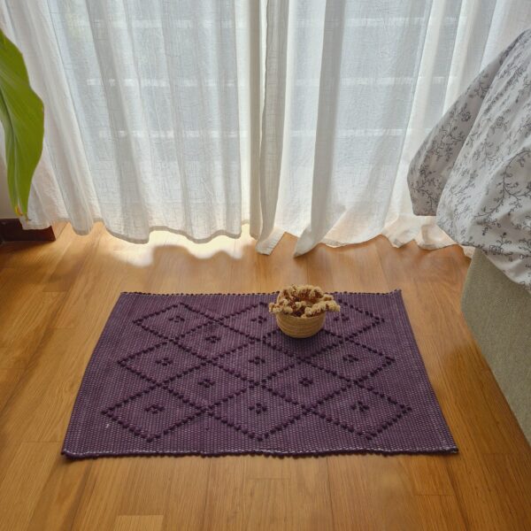 dark purple cotton rug mini size