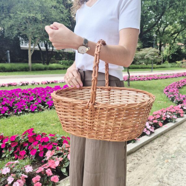 small basket made in natural wicker