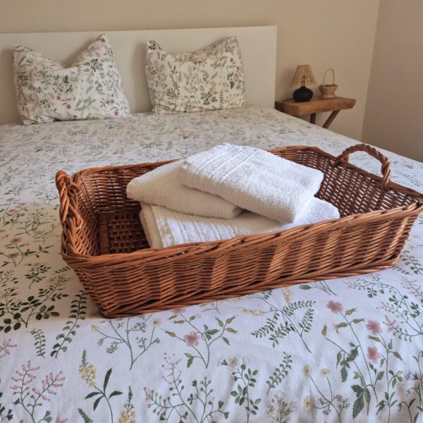 large wicker basket for clothes