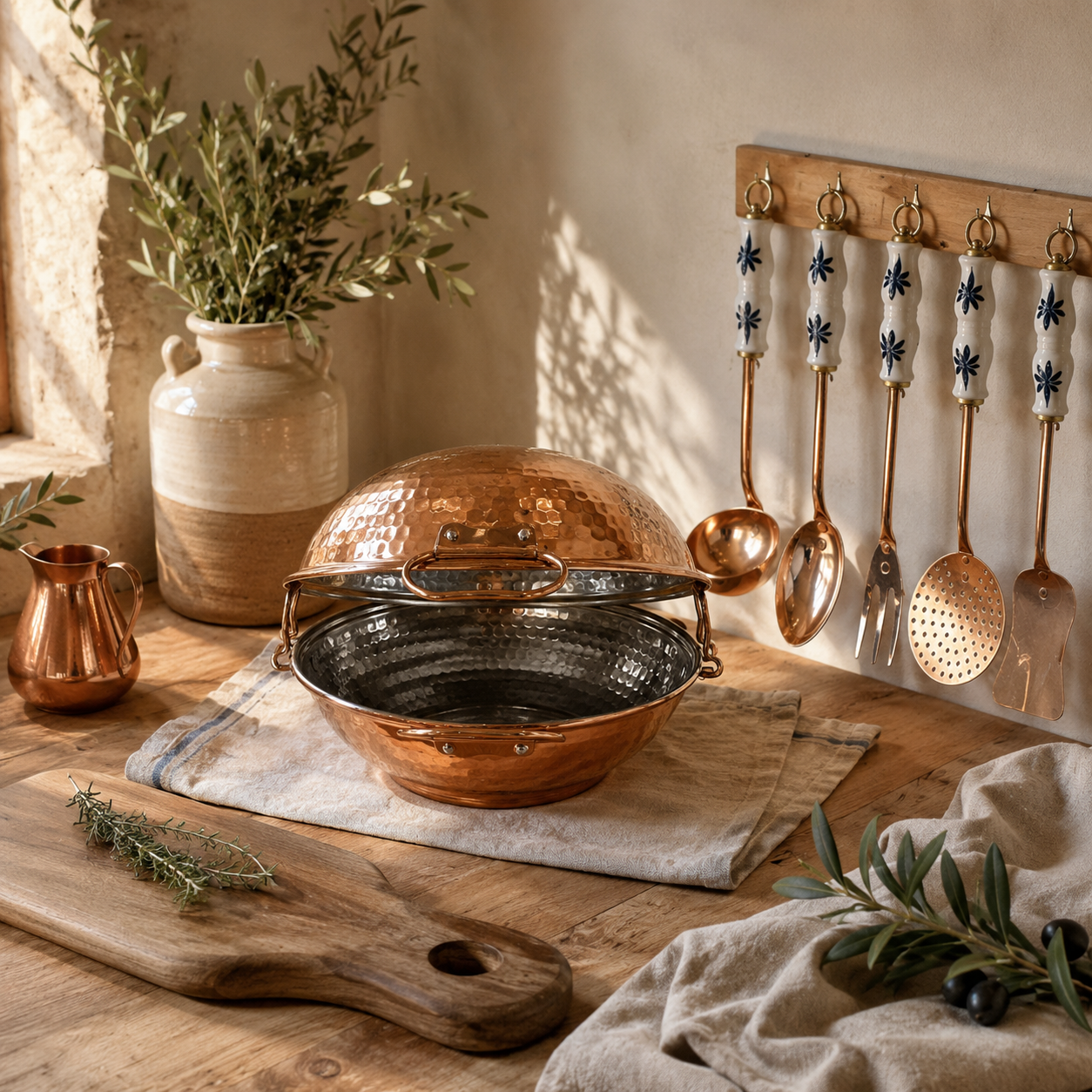 Ustensiles de cuisine en cuivre
